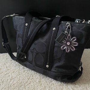 Coach Purse Fabric Black
